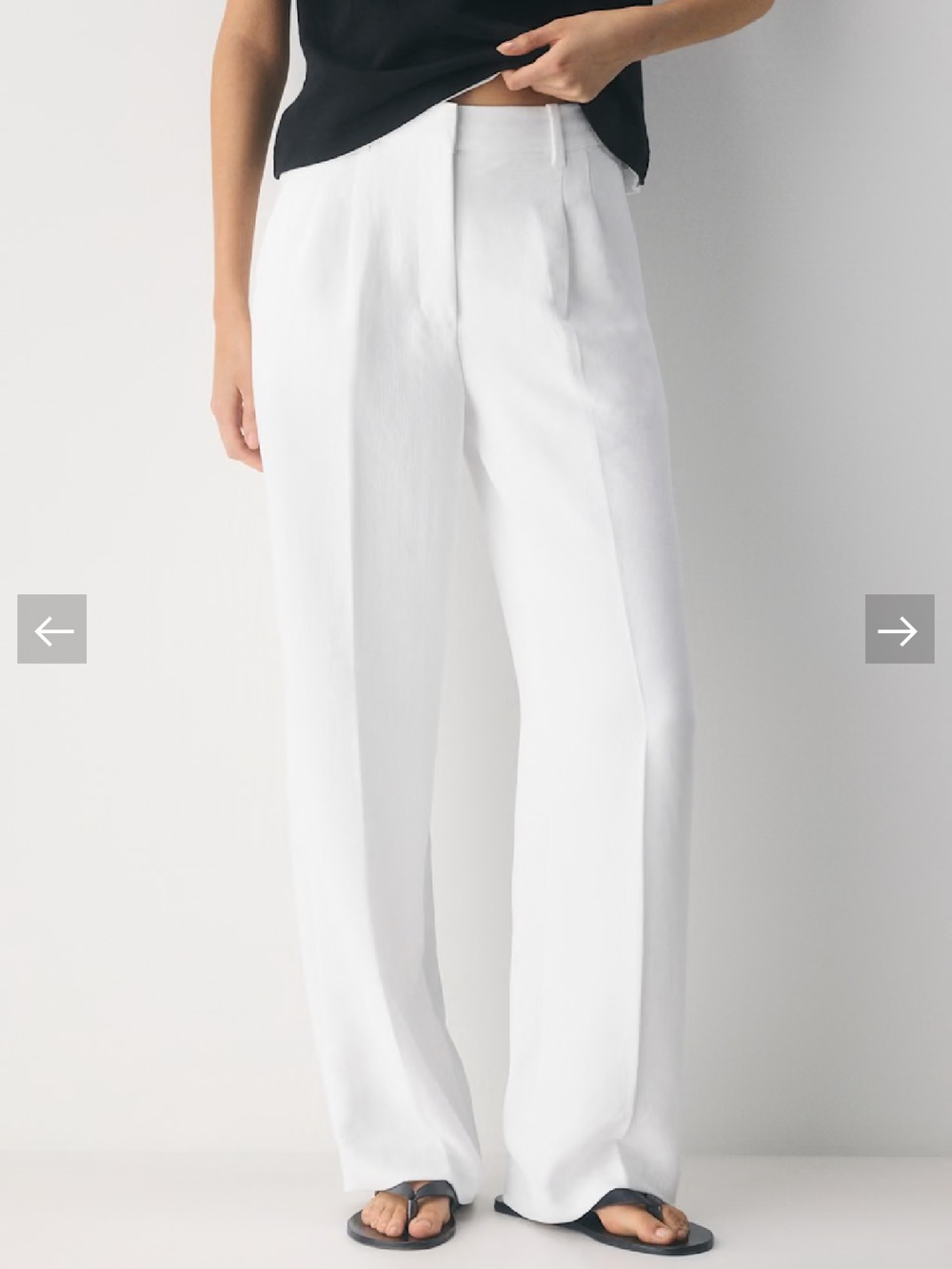 Aritzia Babaton effortless pants size 6 WHITE